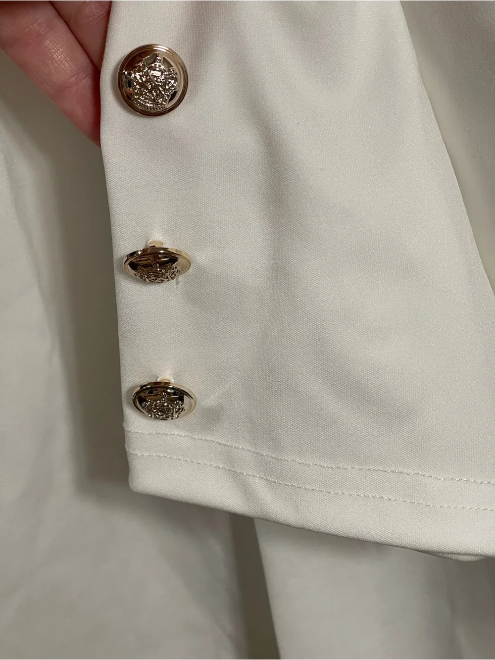 White Women's Open Front Blazer Jacket